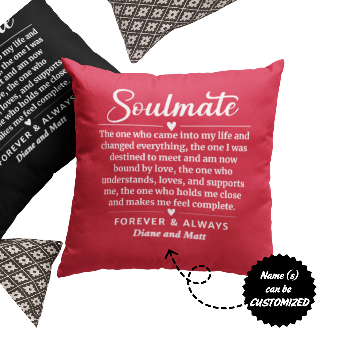 Soulmate Pillow with PERSONALIZATION