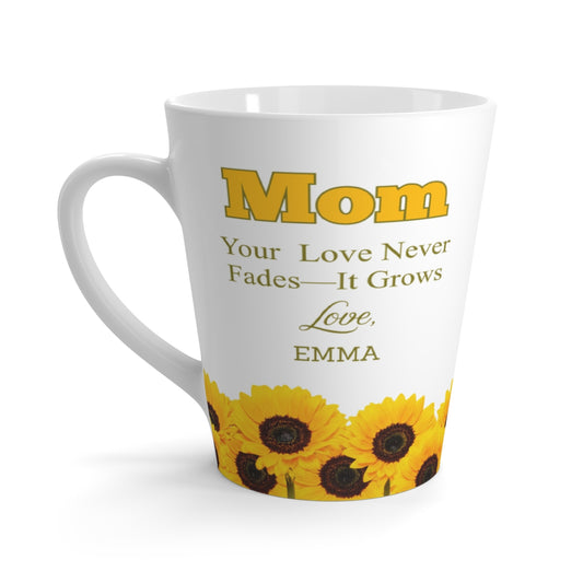 Mom Latte Mug (Sunflowers)