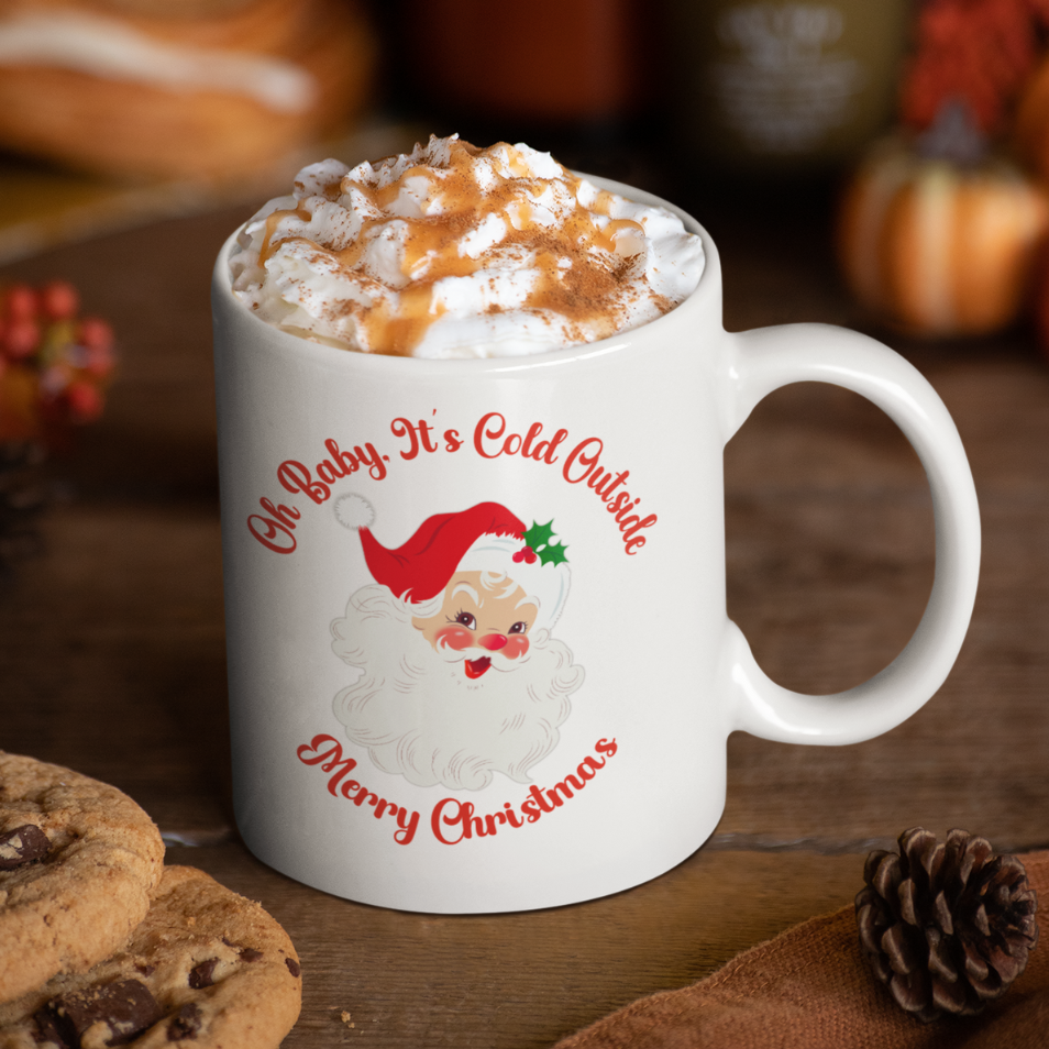 Oh Baby It's Cold Outside Santa Mug