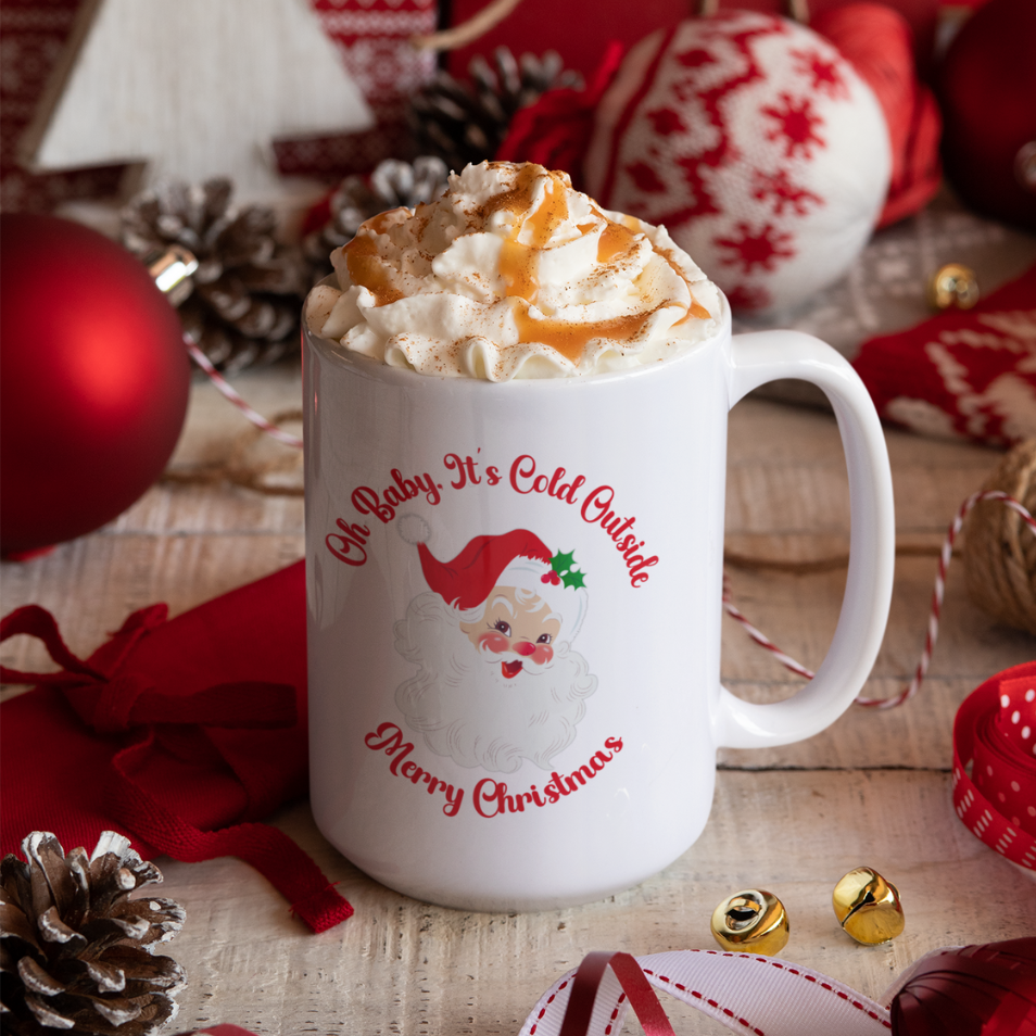 Oh Baby It's Cold Outside Santa Mug