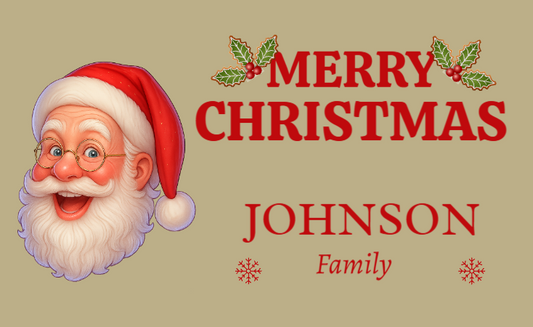 Santa (White) Personalized Stylish Doormat