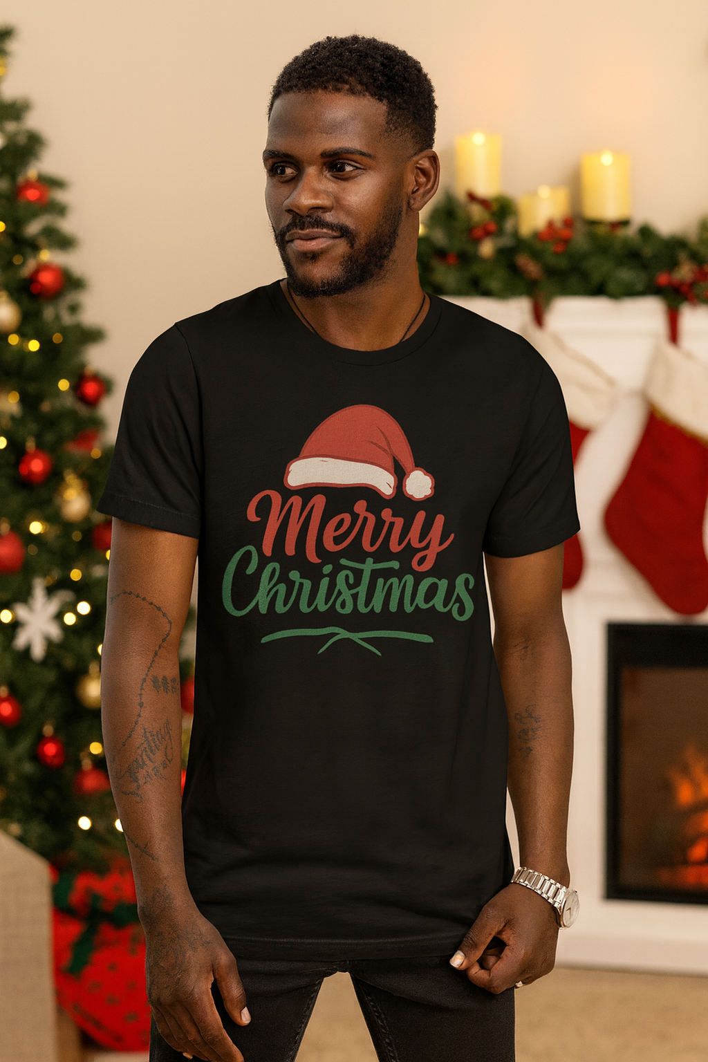 Merry Christmas T-Shirt with PERSONALIZATION
