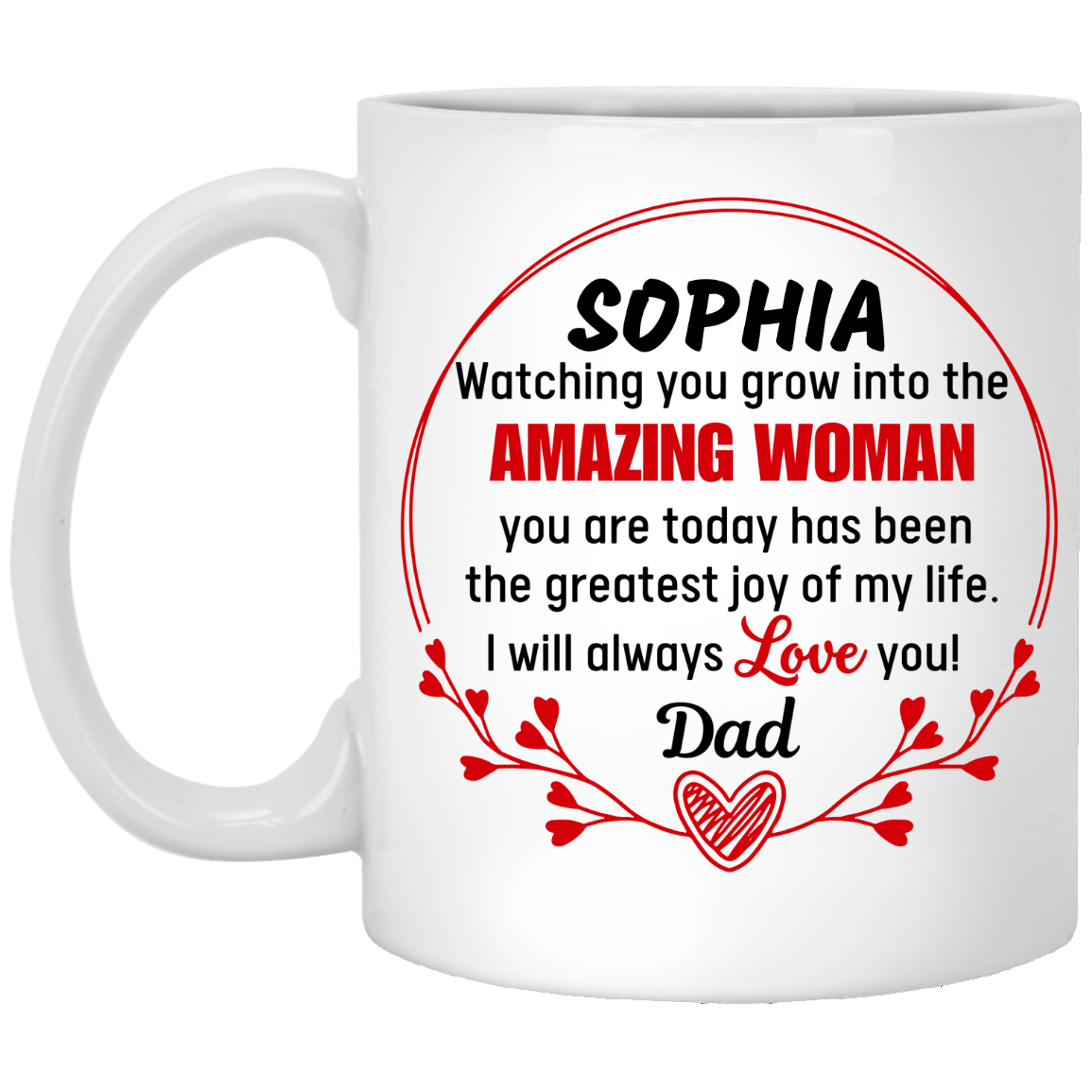 Amazing Daughter Heart Mug--Personalized Mug