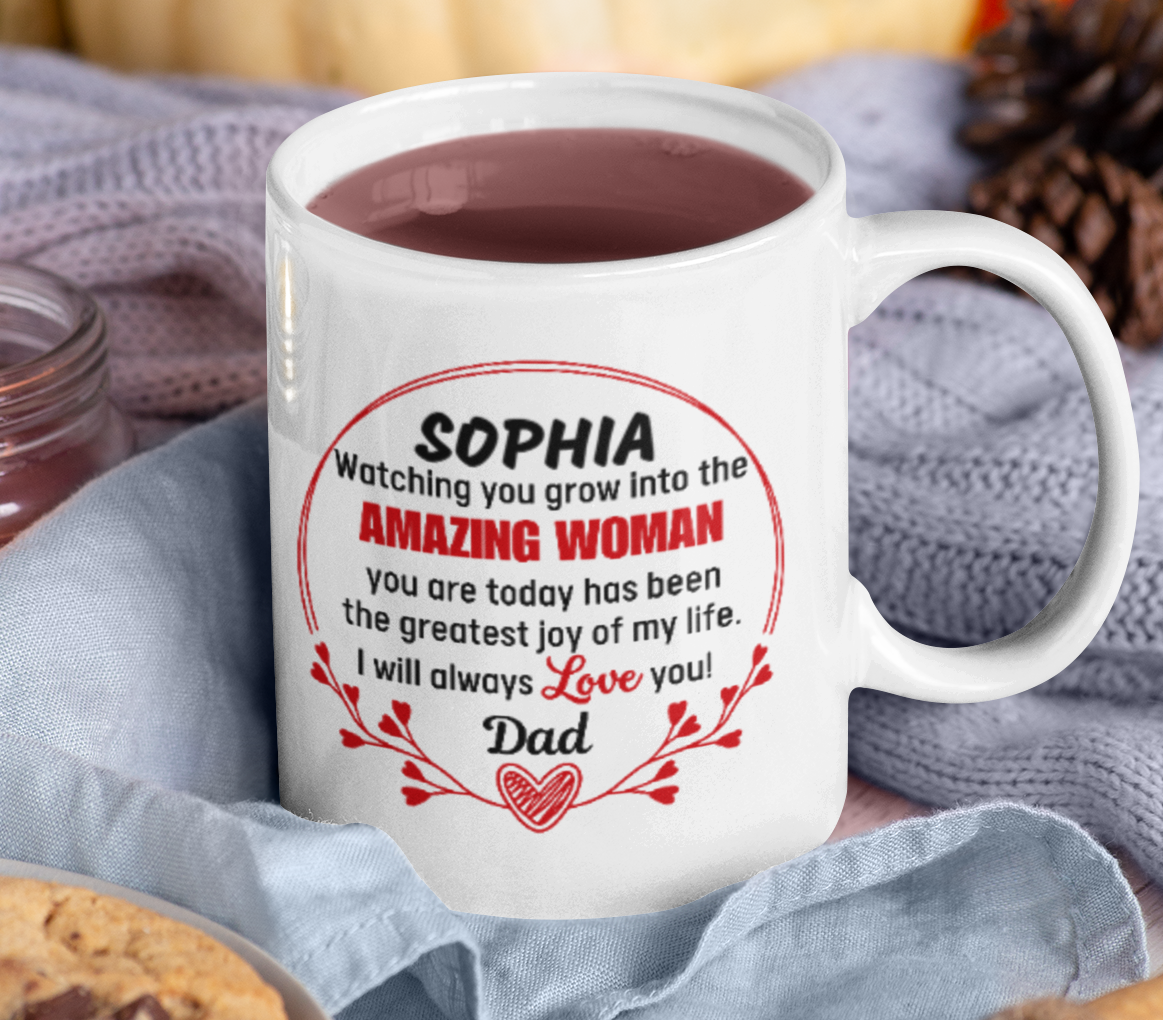 Amazing Daughter Heart Mug--Personalized Mug