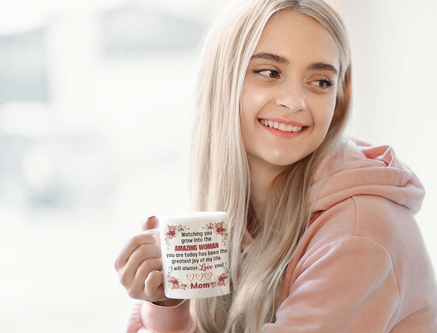 Amazing Daughter Floral Mug