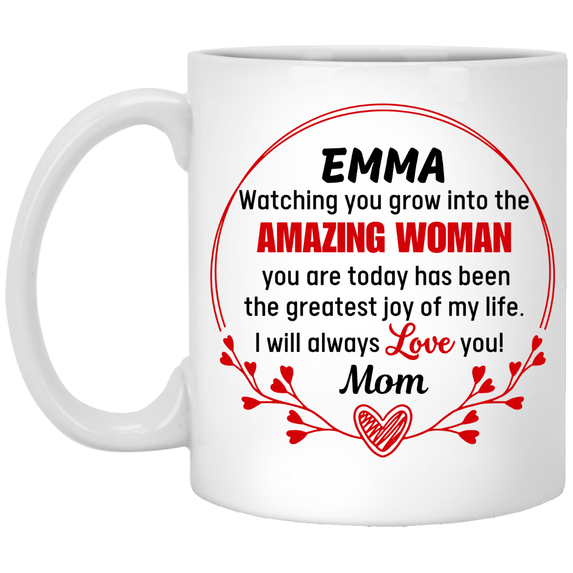 Amazing Daughter Heart Mug--Personalized Mug