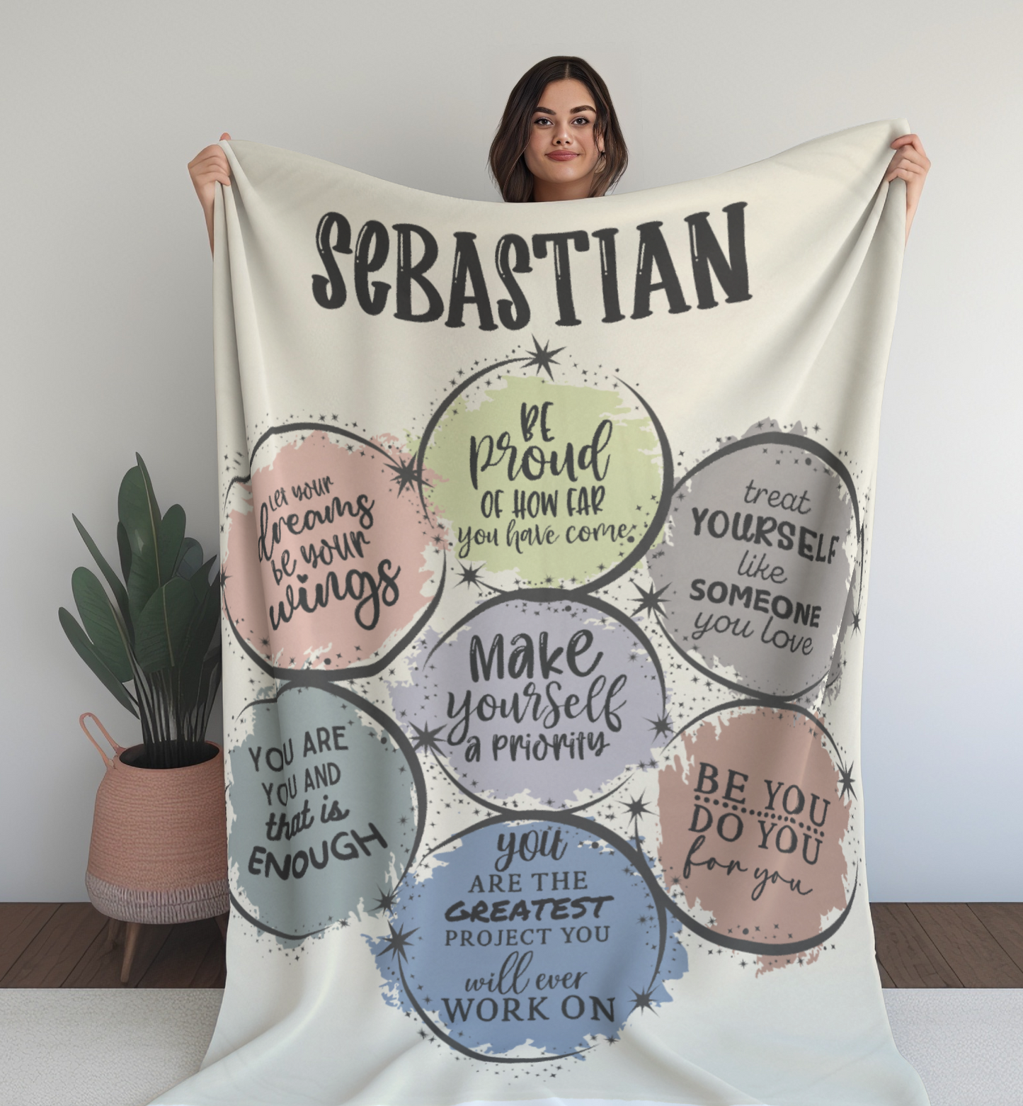 Motivational Blanket -- PERSONALIZED