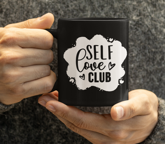 Self Love Club Black Mug 11oz