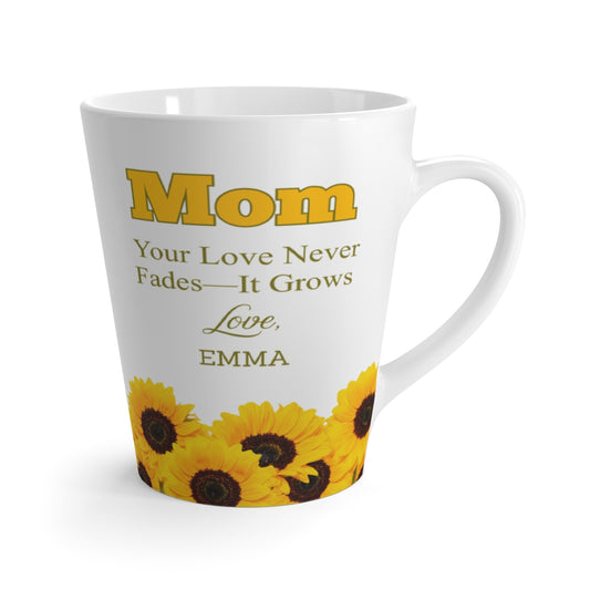 Mom Latte Mug (Sunflowers)