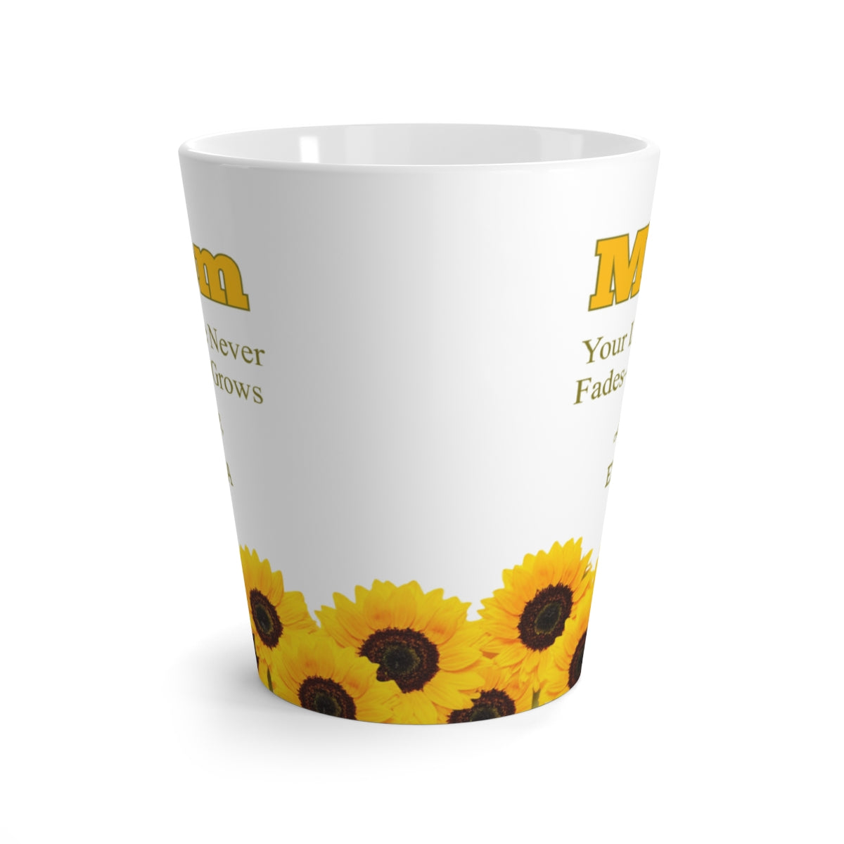 Mom Latte Mug (Sunflowers) - PERSONALIZED